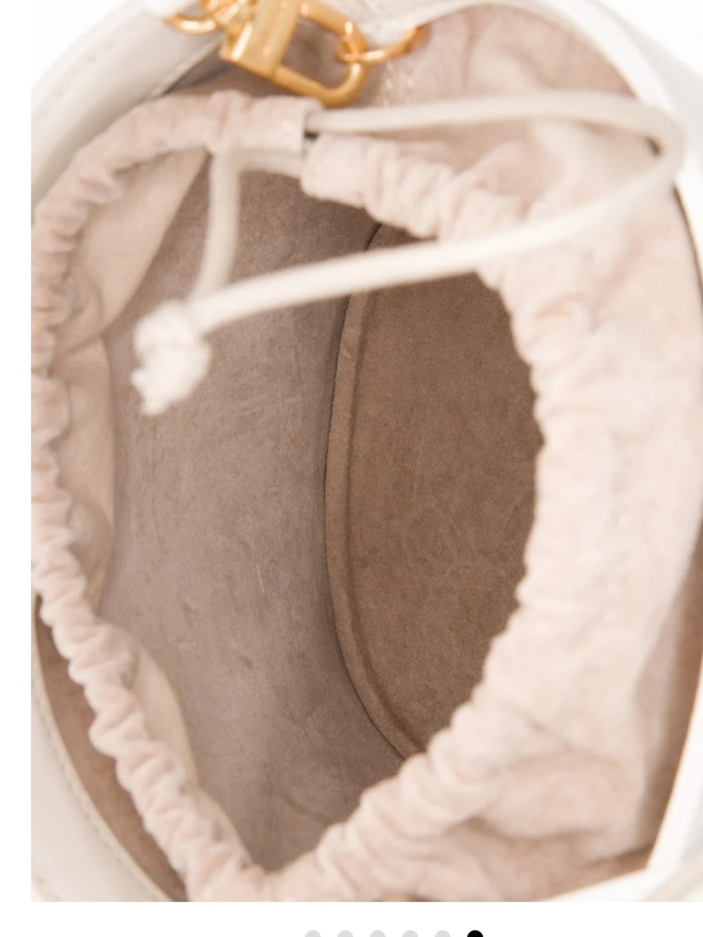 Staud Cream Bucket Bag with Tortoiseshell Handle - Picture 6 of 6
